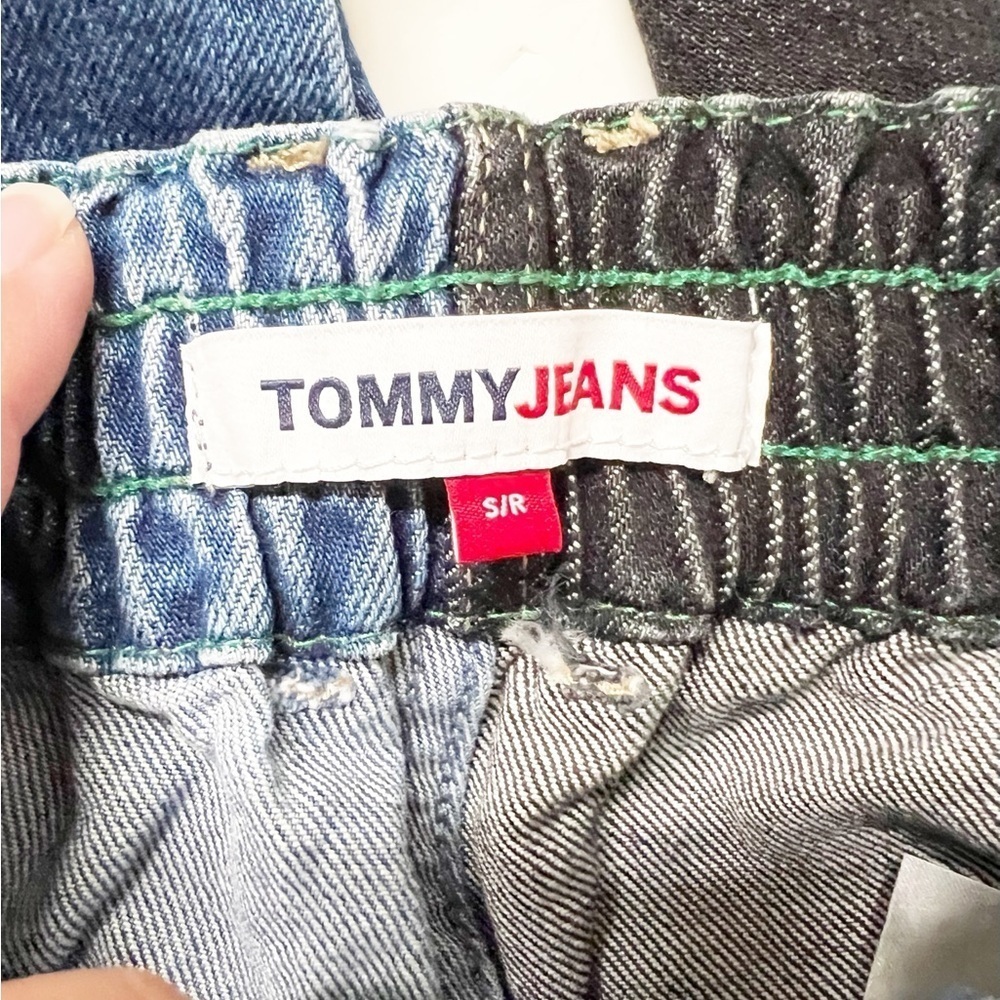 Tommy Jeans Women 90s Y2K Retro Two Tone Split Wash Denim Mom Jog Jeans Small - Picture 7 of 15